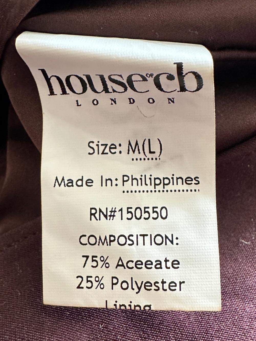 House of CB Shiema Rich Brown Mini Dress Women’s - Size Medium Long - Picture 13 of 13